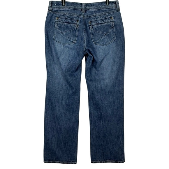 Kim Rogers Straight Leg Jeans Womens Size 12 Mid-Rise Stretch Denim Classic Blue - Picture 4 of 10